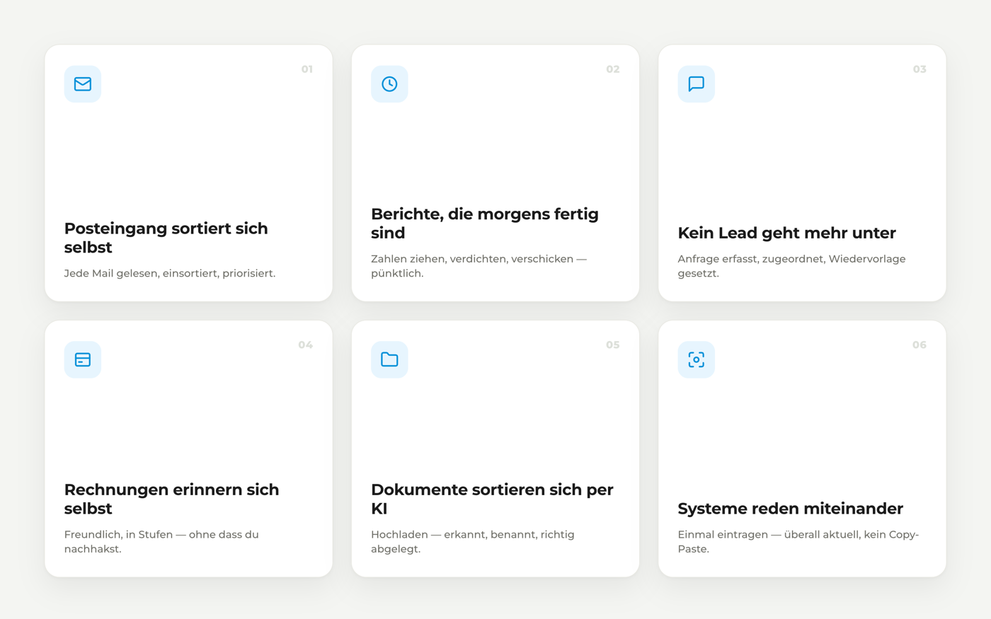 Sechs Automatisierungs-Muster im Überblick