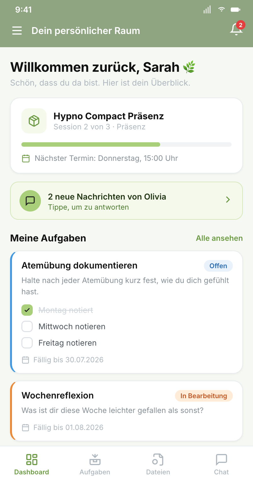 „Unser Raum“ von Olivia Densch auf dem Smartphone